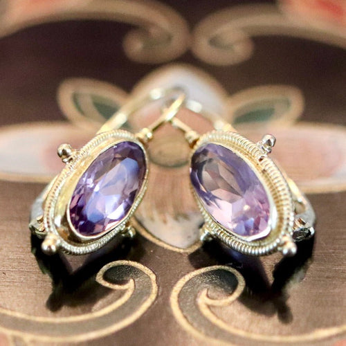 Whitehall 14k Gold and Amethyst Earrings