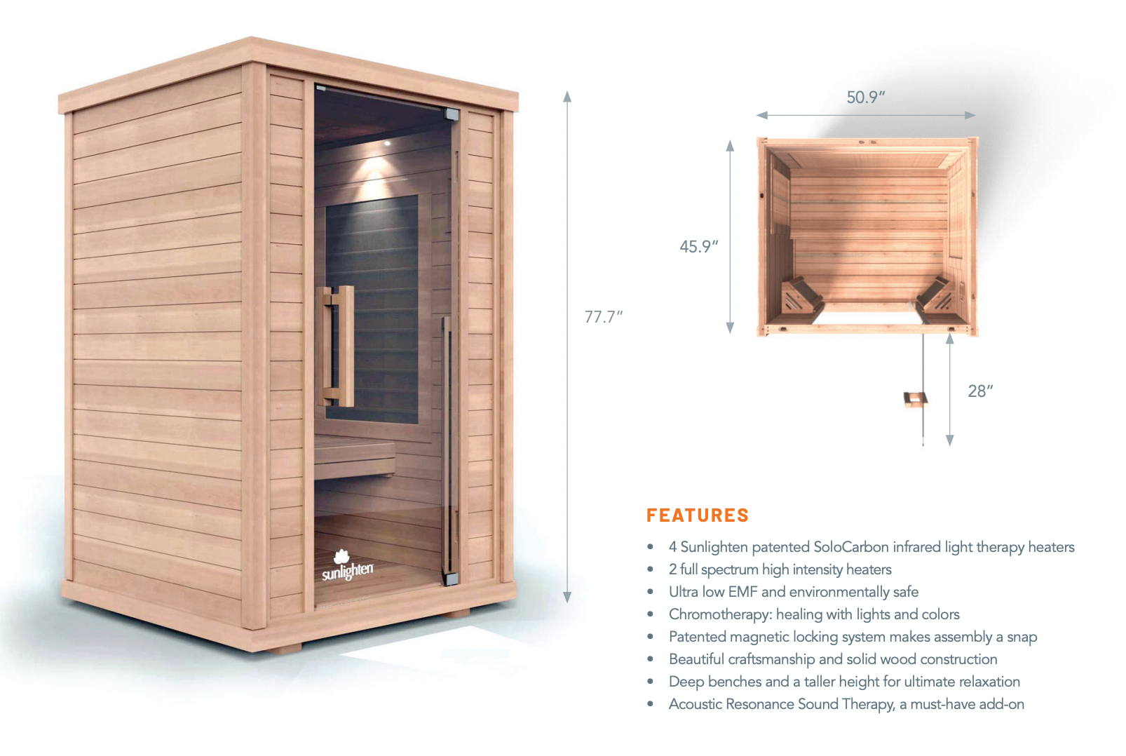 Amplif 2 Sunlighten Sauna Dimensions