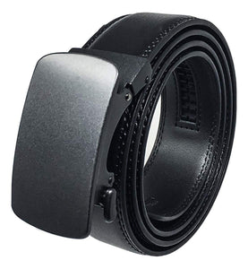 Automatic Slide Ratchet Belt For Men With Genuine Cowhide Leather