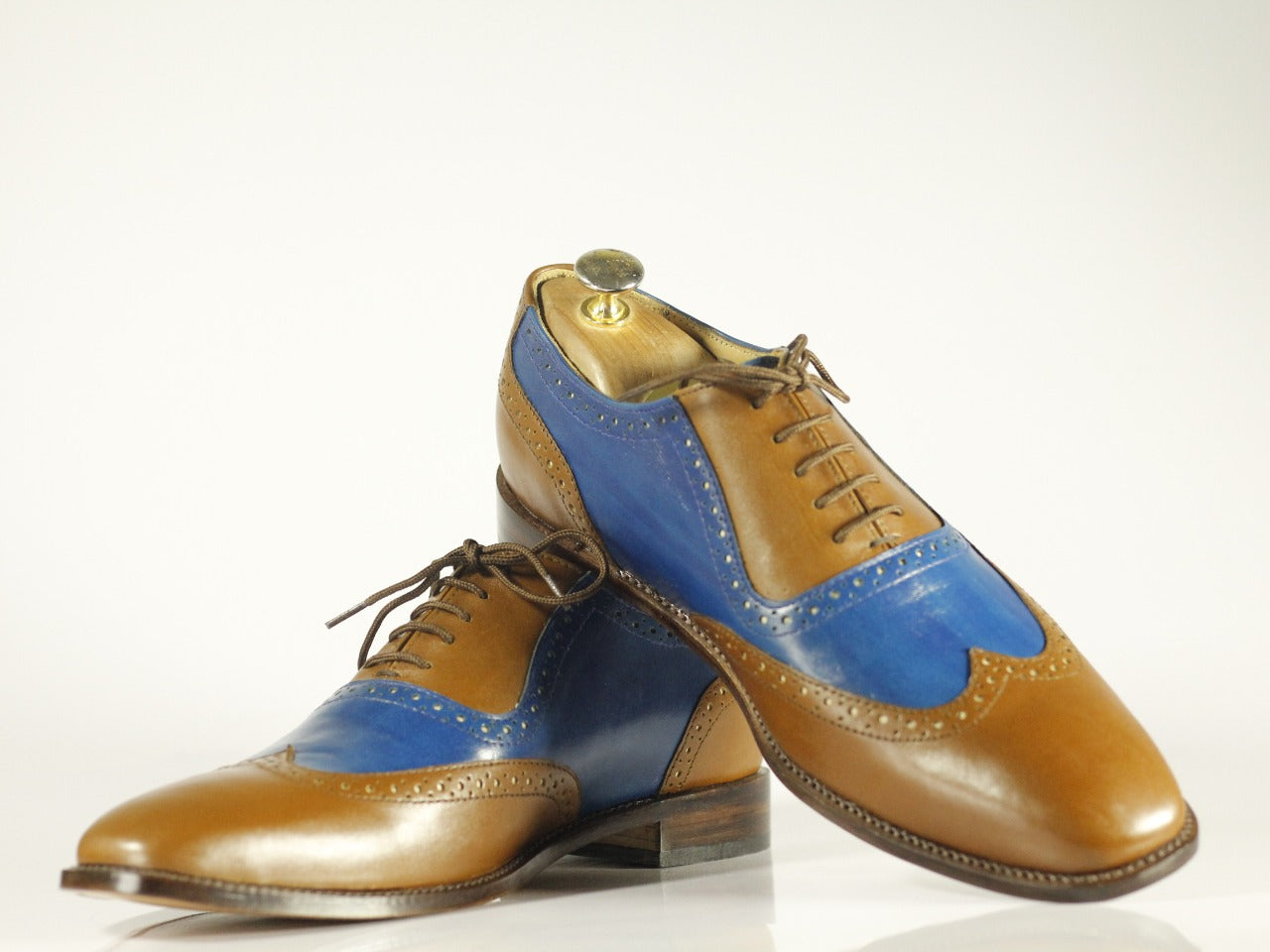 blue designer dress shoes