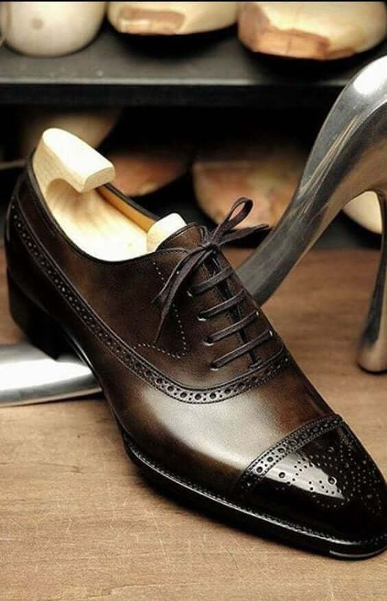 brown formal shoes