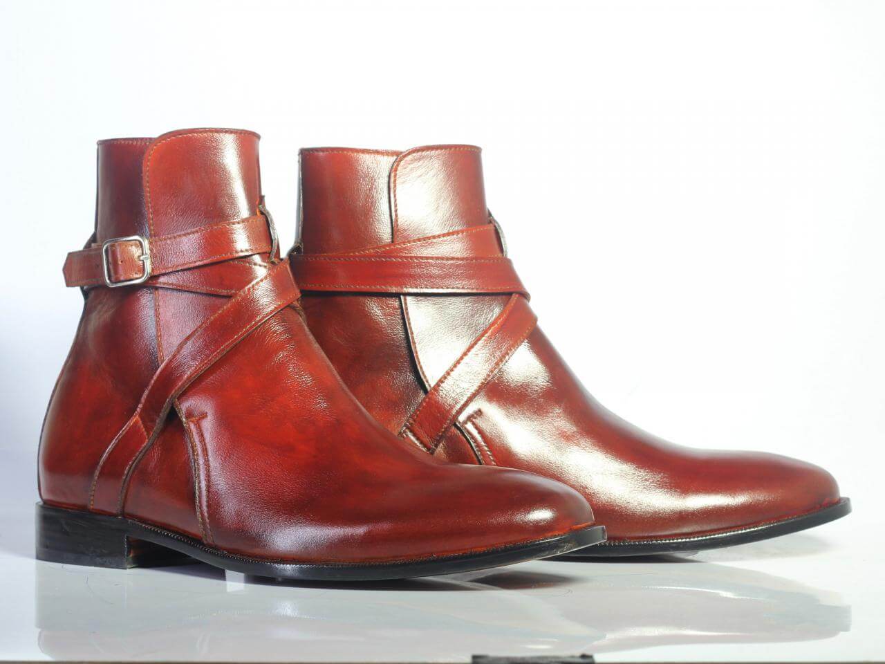 burgundy leather boots mens