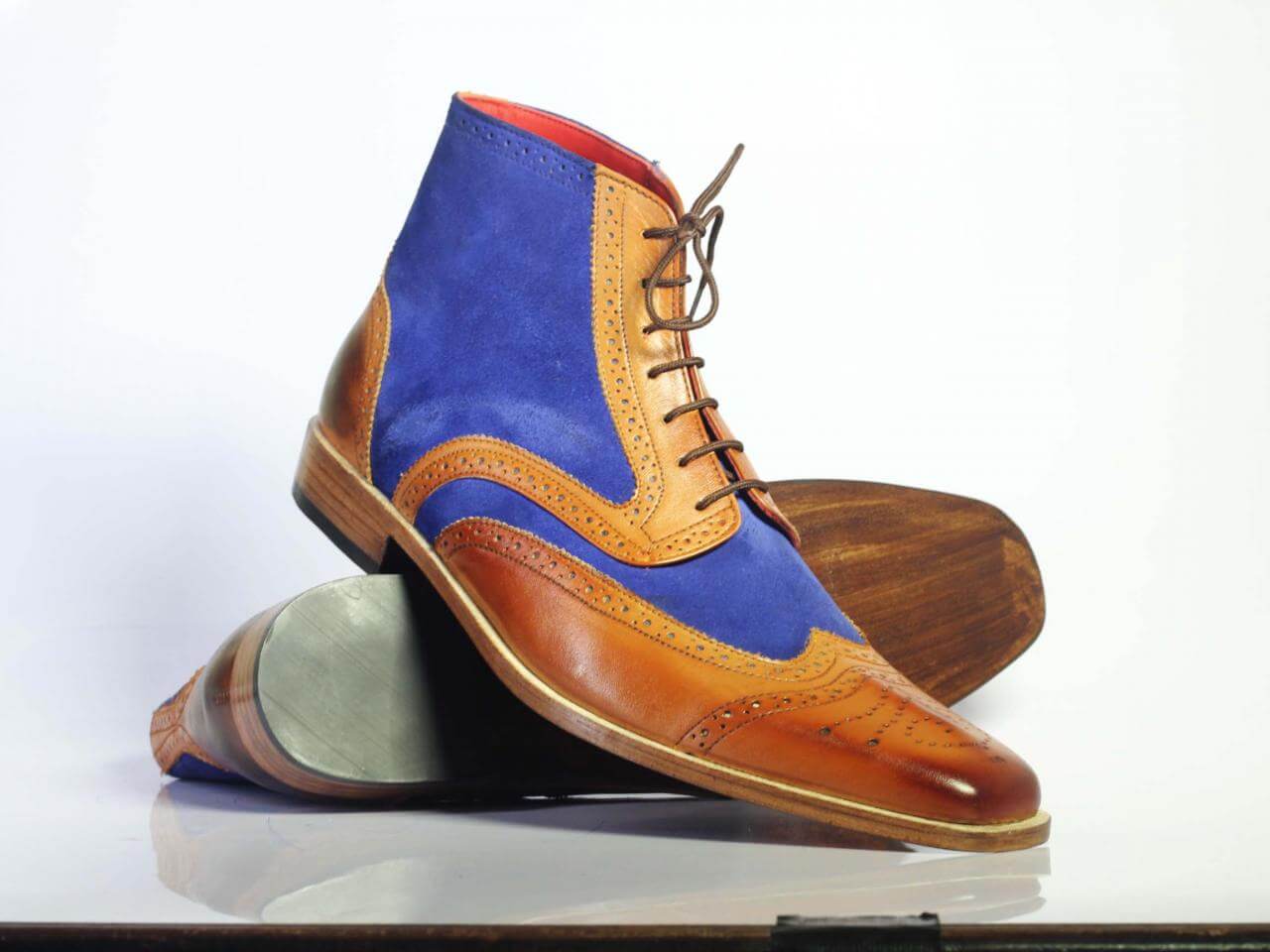 blue suede boots mens