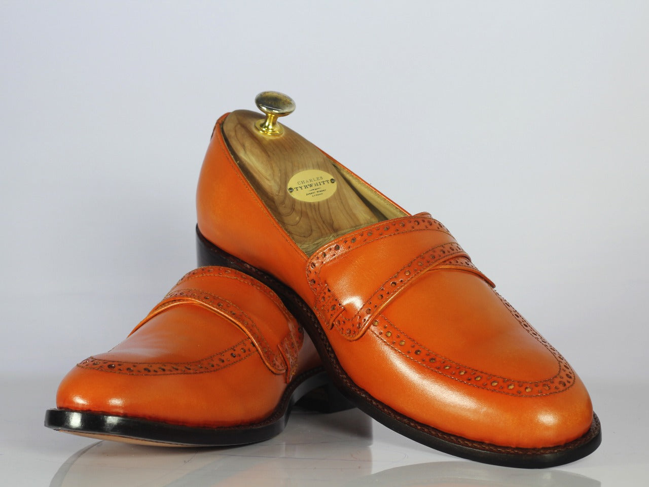 mens tan penny loafers