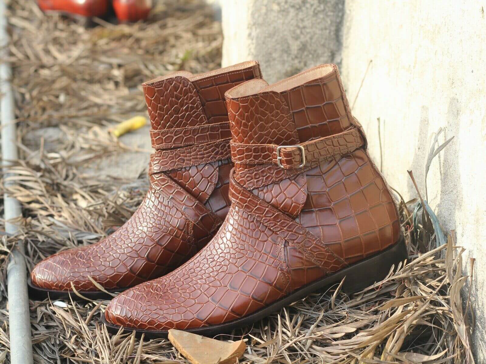 alligator dress boots