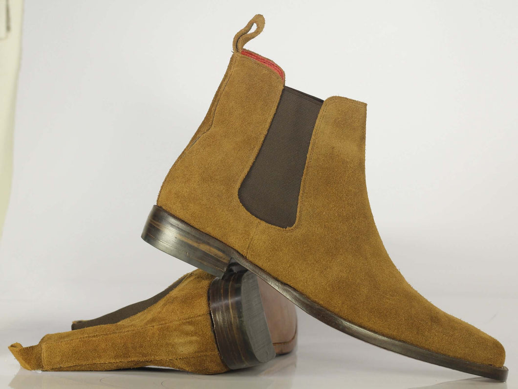 tan suede chelsea boots mens