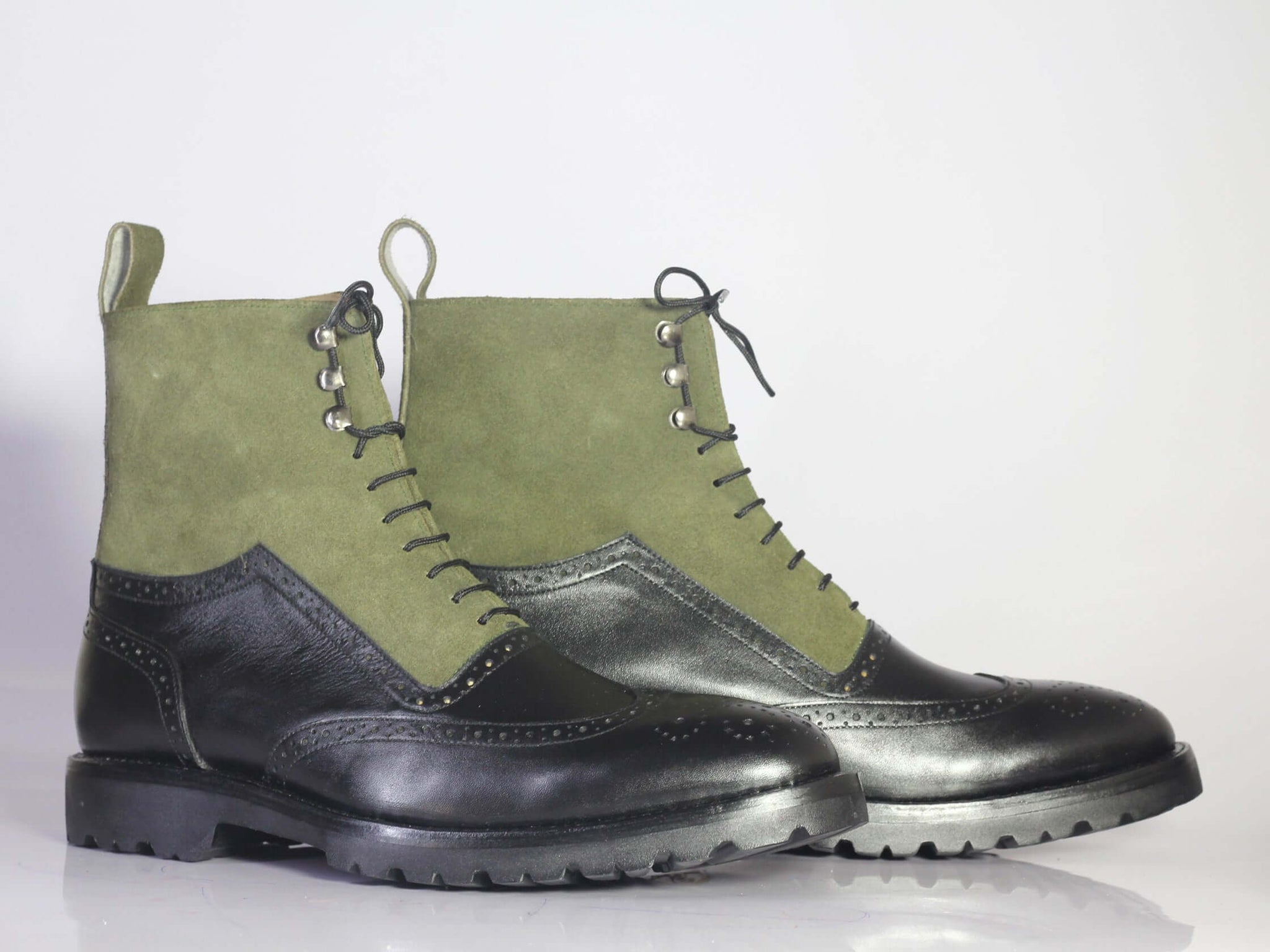 dark green boots mens