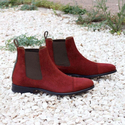 burgundy suede boots mens