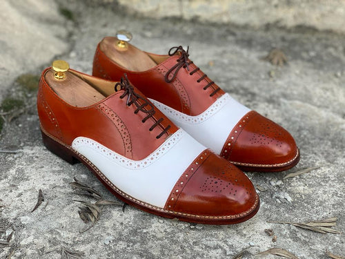 Stylish Men's Handmade tan Color Whole cut Shoes Men leather formal Sh –  theleathersouq