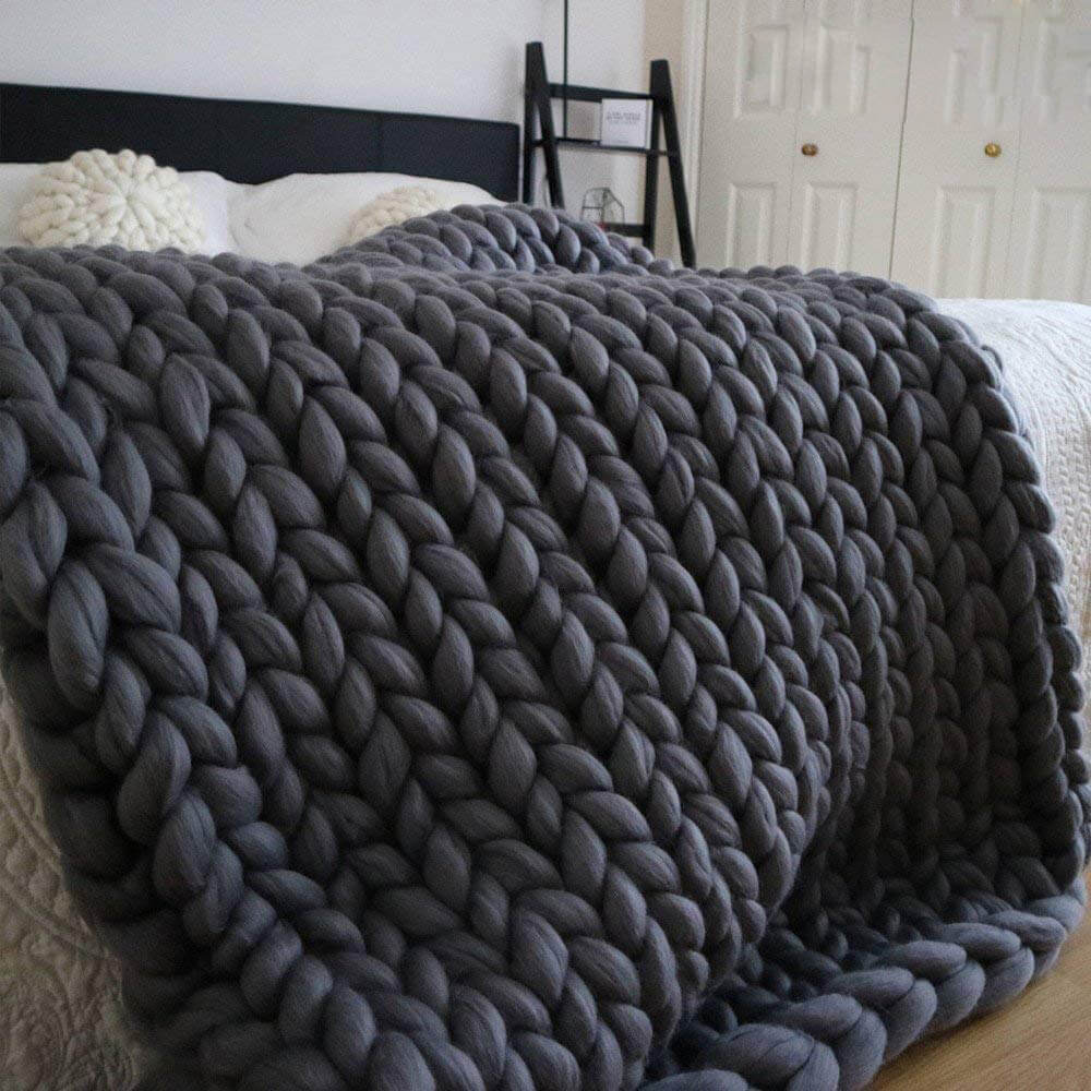 Amazon.com: 51x67inch Chenille Blanket,Chunky Chenille ...