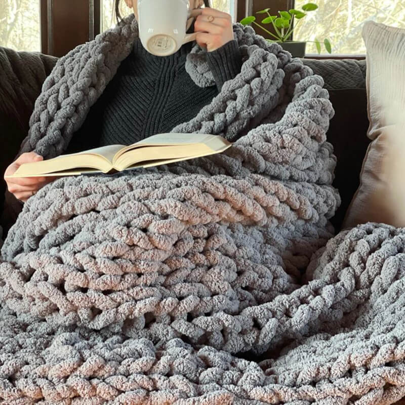 chunky knitted blanket chunky knit blanket big knit blanket giant