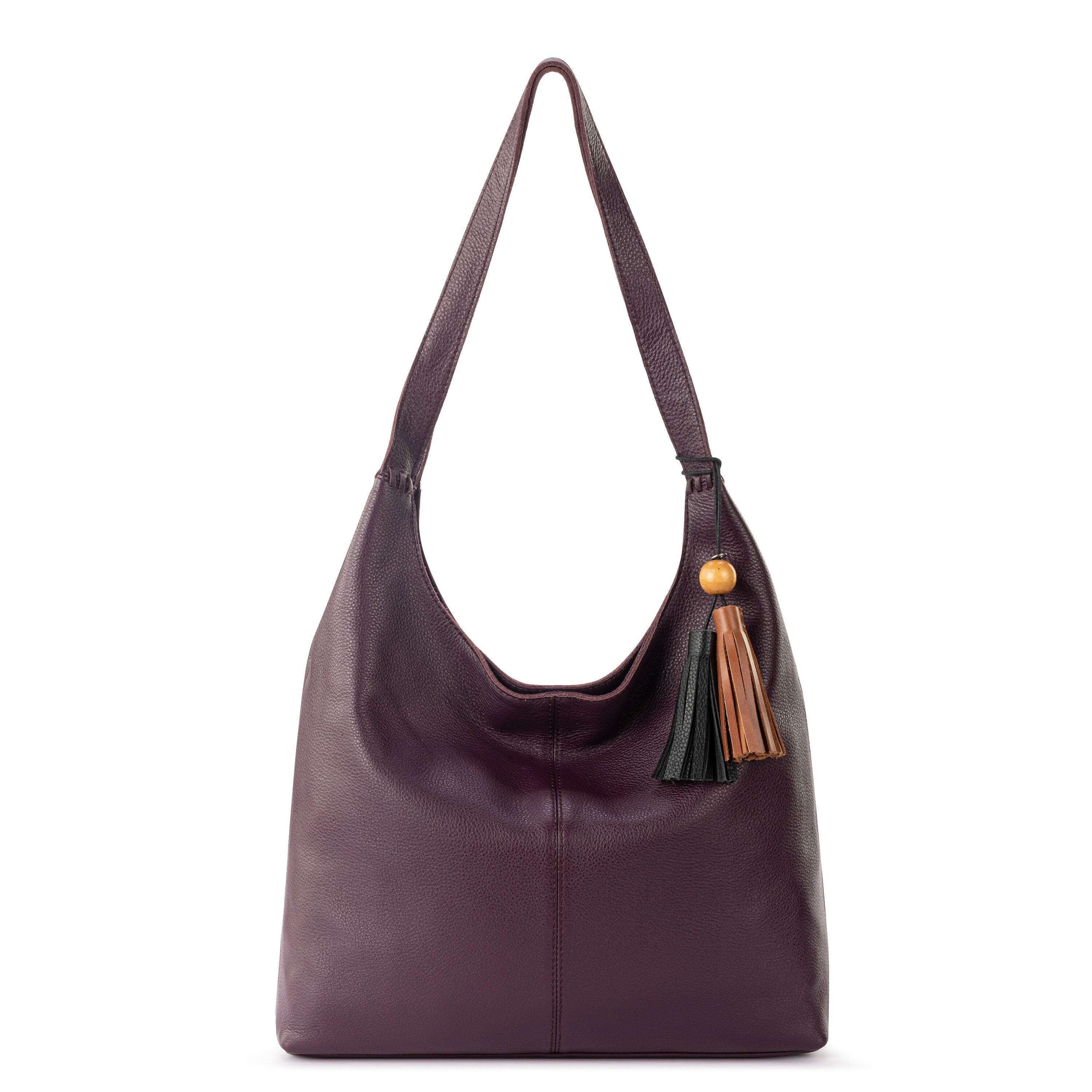 The Sak Brown Leather Women's Large Strap Hobo Shoulder Bag Purse