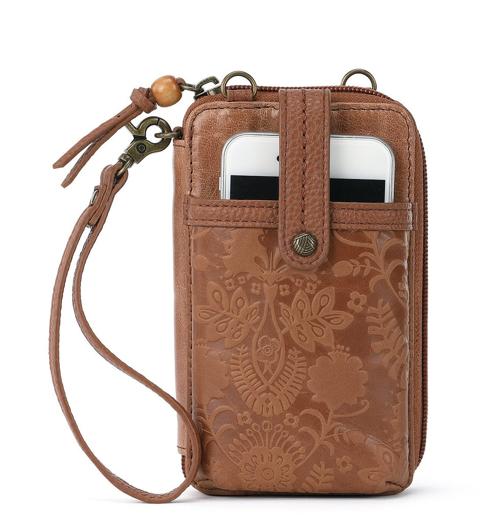 the sak sequoia smartphone leather crossbody wallet