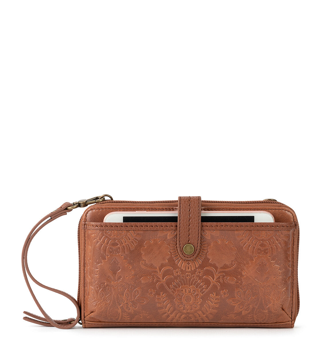 Tobacco Floral Embossed | Elegant Accessories in Rich Tobacco