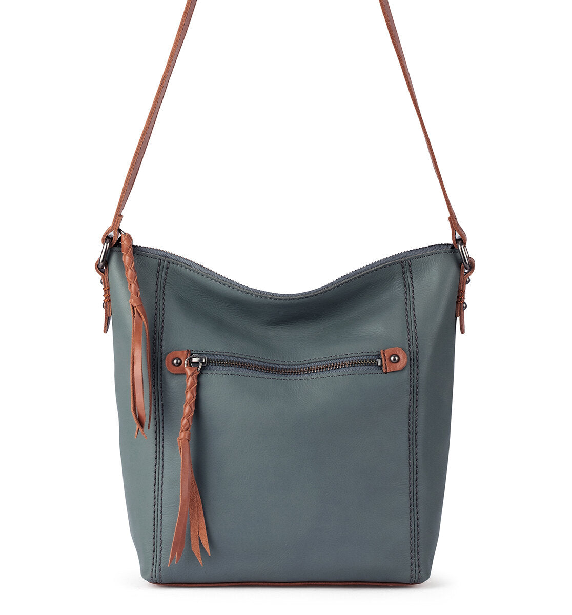 The Sak Melrose Leather Crossbody Bag - Slate