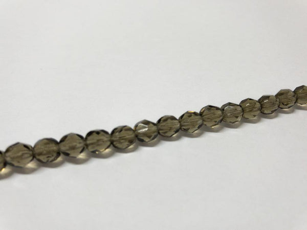 Glasschliffperlen feuerpoliert 6 mm, Farbe A06 Black Diamond - bead&more