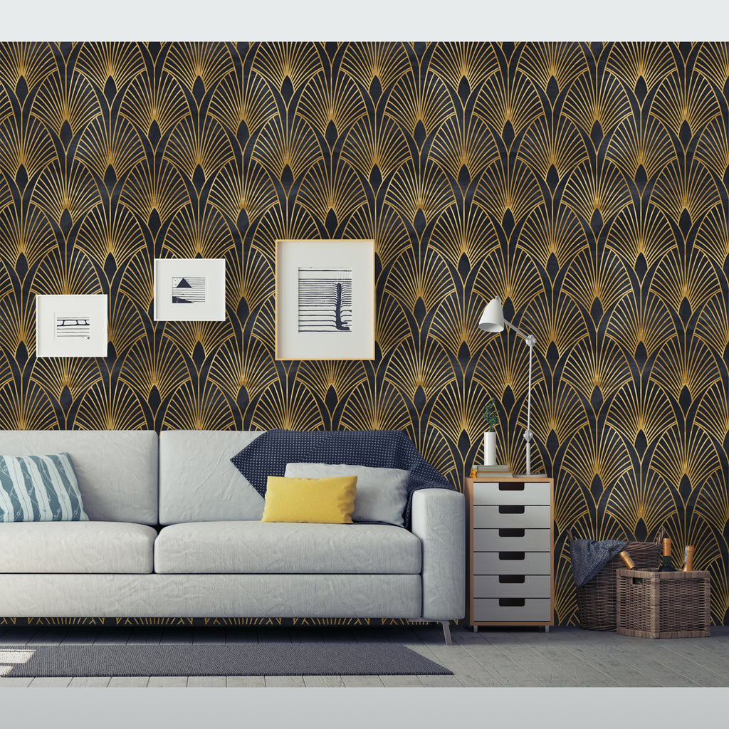 Art Deco Geometrical Removable Wallpaper Coloritto