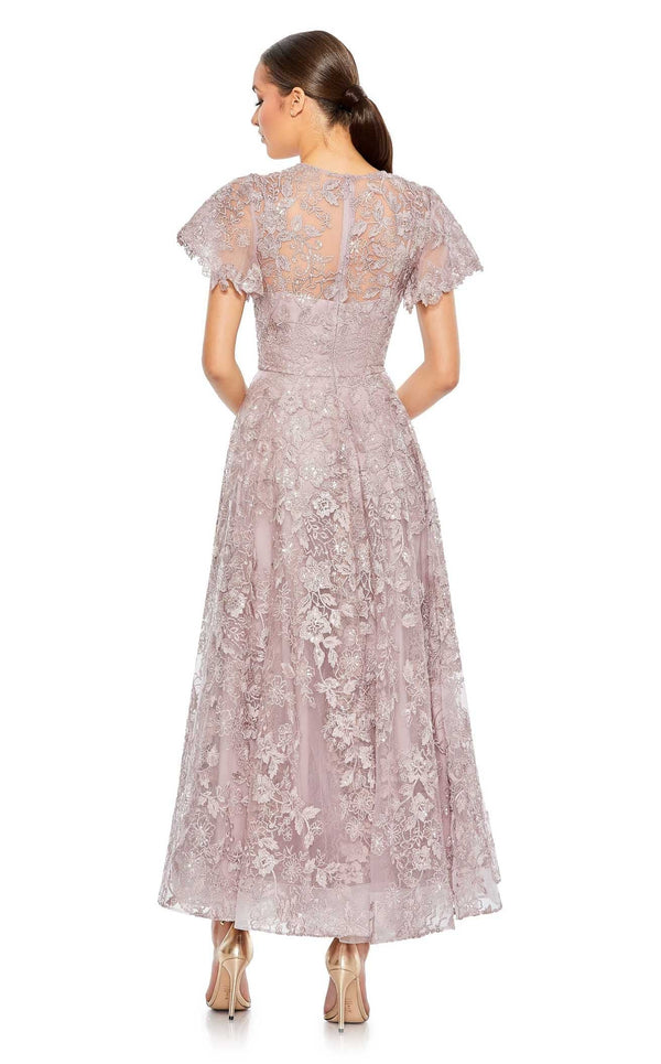 Magenta Pink Velvet Embroidered Mother Daughter Duo Gown LSTV118890