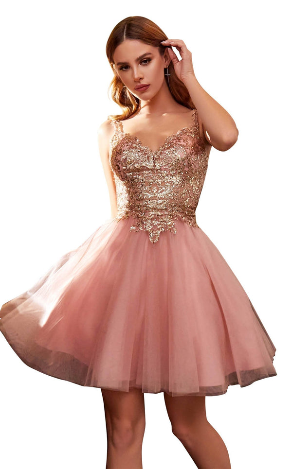 CLEARANCE - Cinderella Divine 3054 Short Dress Ruched Strapless (Size –  DiscountDressShop