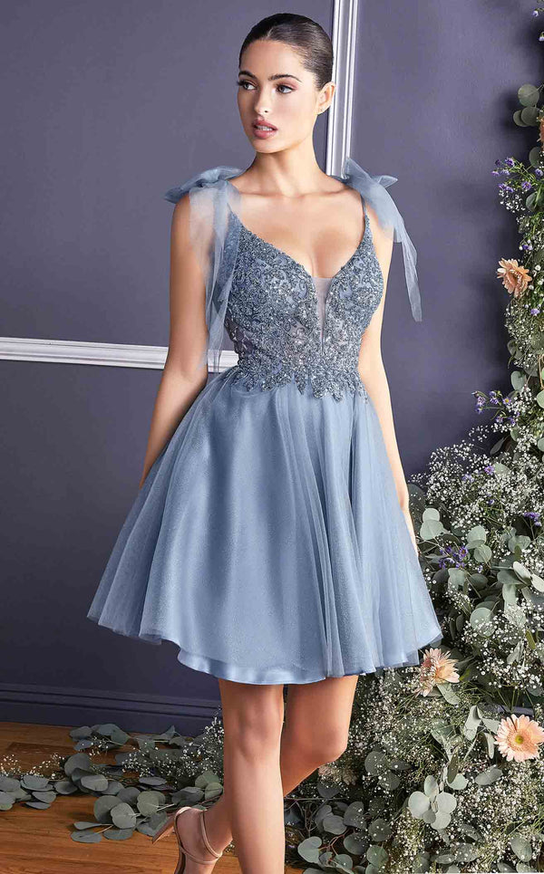 CLEARANCE - Cinderella Divine 5866 Strapless Cocktail Dress Short