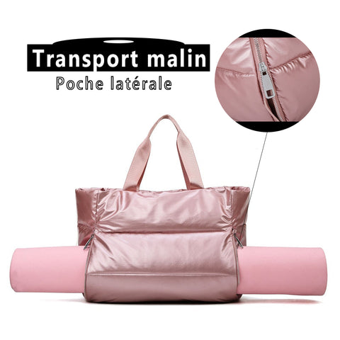 Sac bandoulière matelassé sport rose