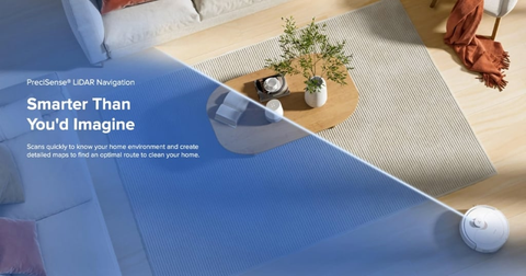 Roborock's robotic vacuum cleaner Q Revo is demonstrating the ultra-smart navigation feature