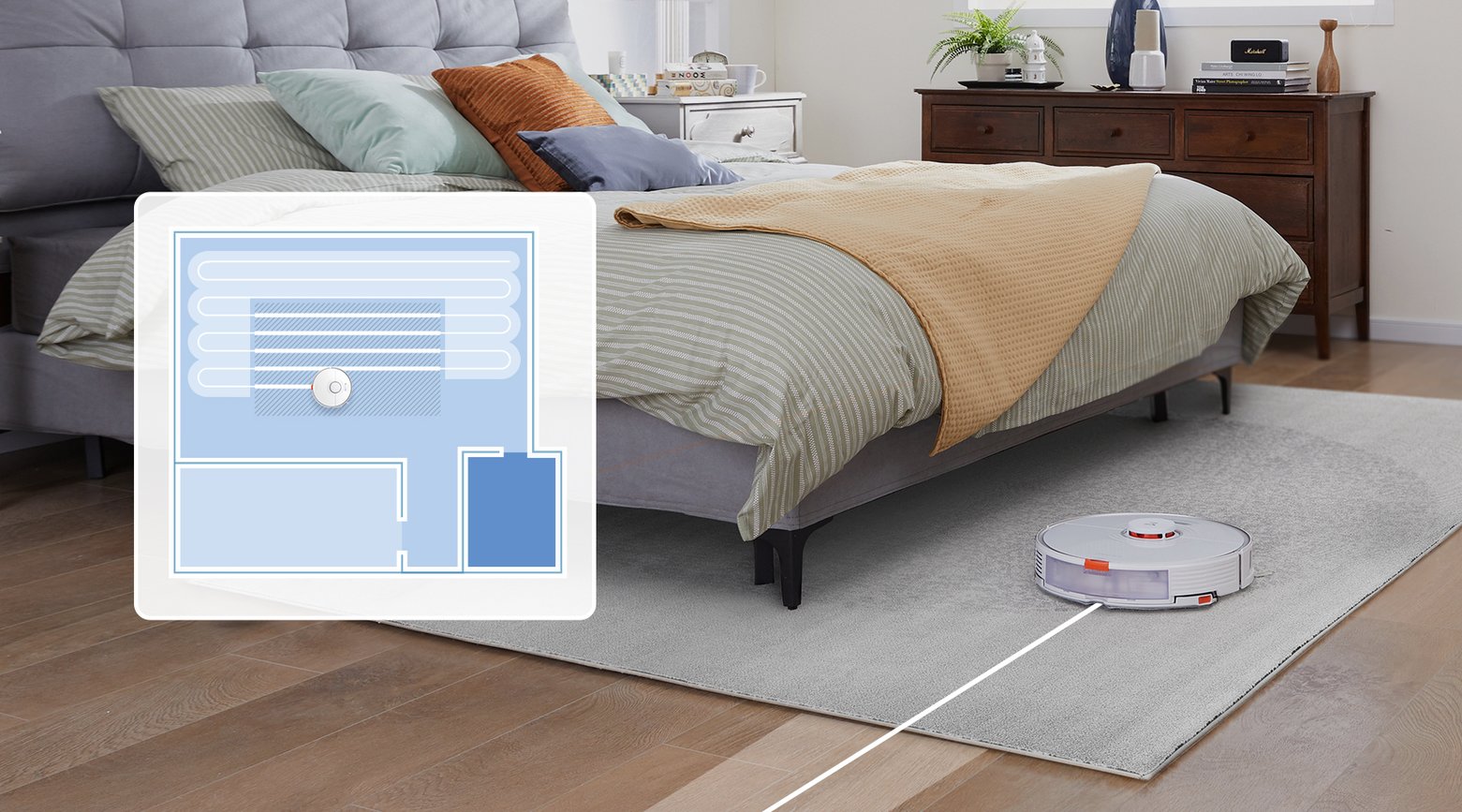 Roborock S7 's vacuuming and mopping route tracking