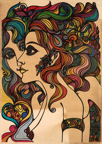 Psychedelic ladies, Gunilla Rudling, 1970 Cadeline Bijoux blog