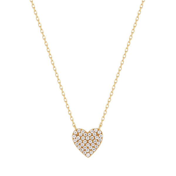 Diamond Padlock Pendant Necklace in 14k Yellow Gold by Aurelie GI