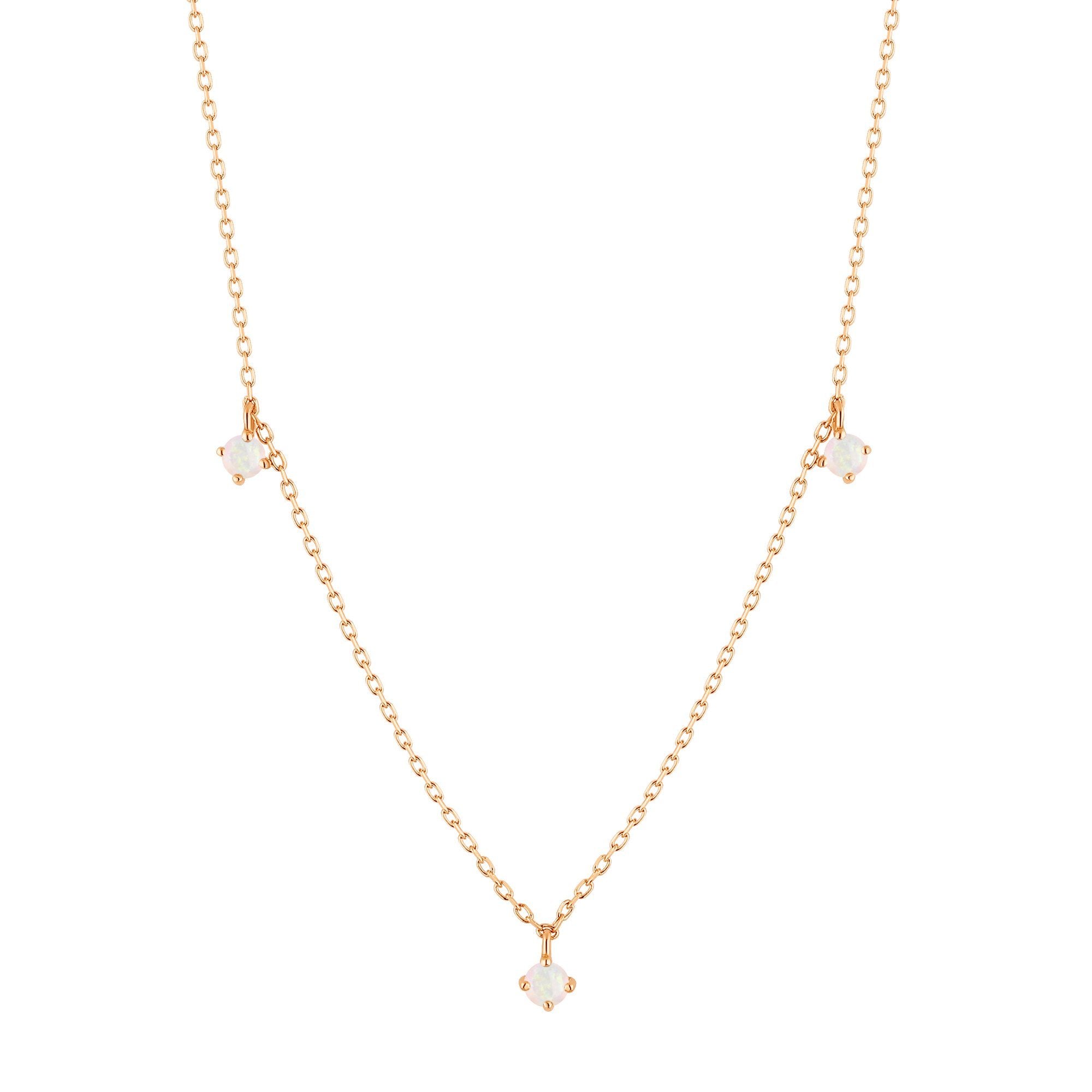 FLORA | Triple Opal Necklace – AURELIE GI