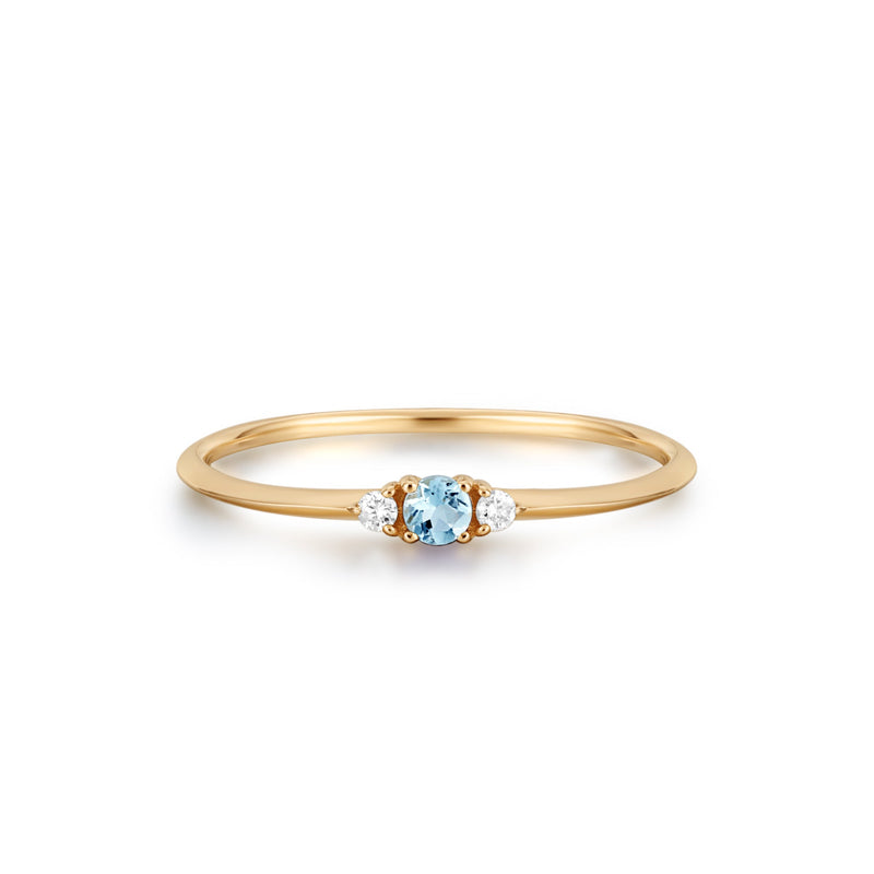 ADRIANA | Aquamarine and Diamond Ring – AURELIE GI