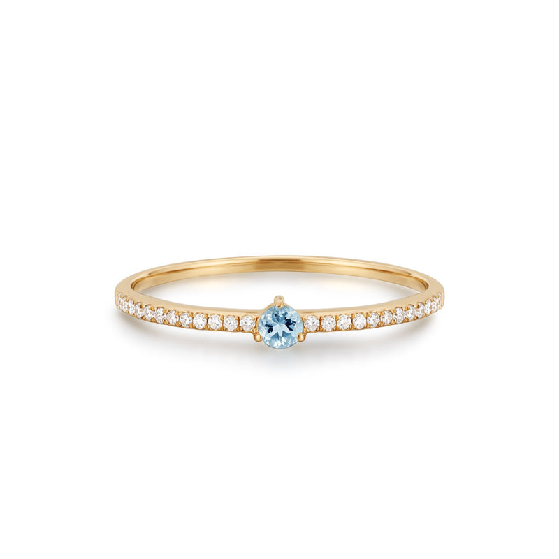 JASMINE | Aquamarine and Diamond Ring – AURELIE GI