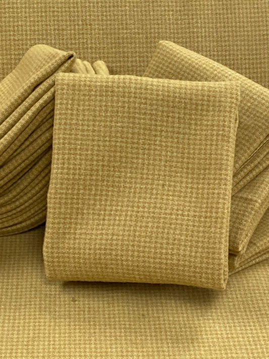 REMNANT 125cm - Boiled Wool Fabric - 100% Wool - Golden Yellow Ochre,  Mustard