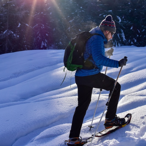 snowshoeing