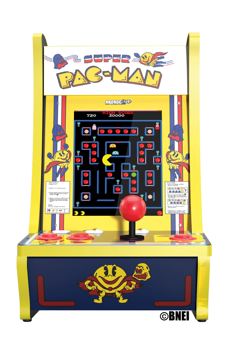 arcade1up 4-in-1 partycade with pac-man dig dug galaga and galaxian