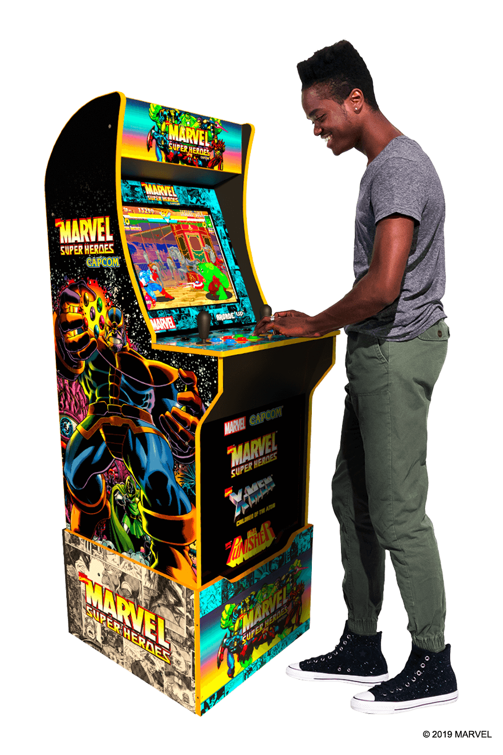 marvel superheroes arcade machine arcade1up 4ft