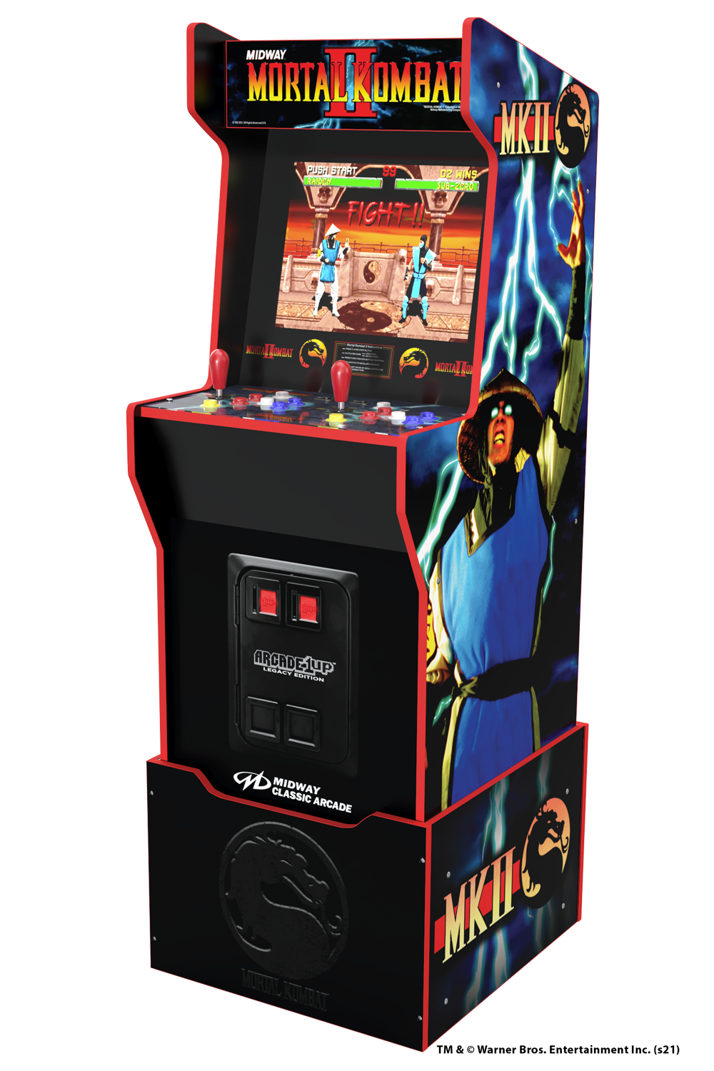 arcade1up mortal kombat with riser and stool