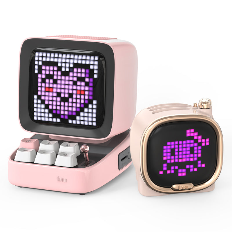 retro pixel art speaker