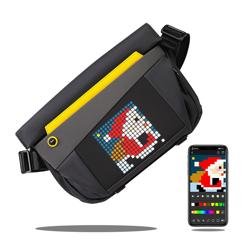 Divoom Sling Bag-V Customizable Pixel Art Fashion Design Outdoor Sport  Waterproof Mens and Women's Messenger Bag New Year Gift