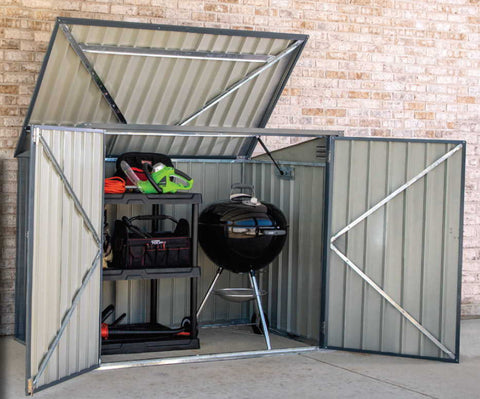Bike Garden Equipment Pent Storage Steel Shed