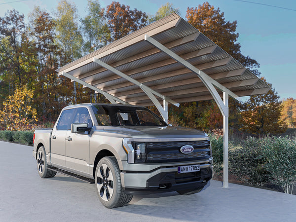 Kootenay 2 Post Cantilevered Truck or Car Shelter Carport by Grizzly Shelter Ltd.