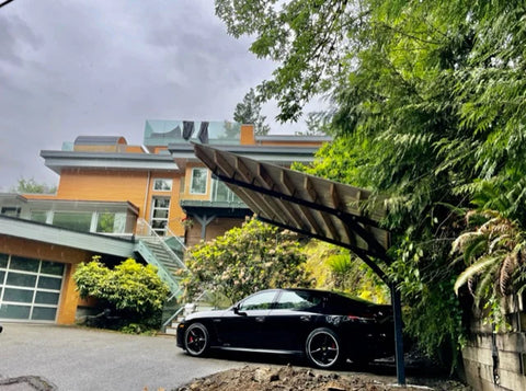 Kootenay Cantilever Wood and Steel Carport