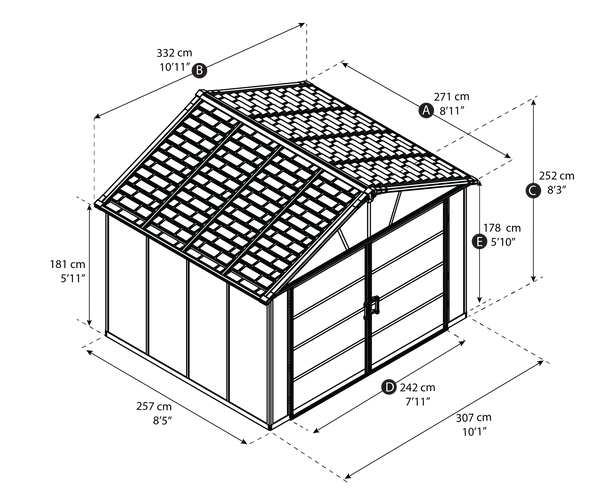 Garage Shed Dimensions Grizzly Shelter Ltd.