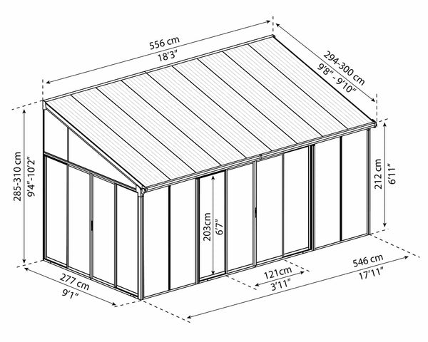 10x18 San Remo Sunroom Awning