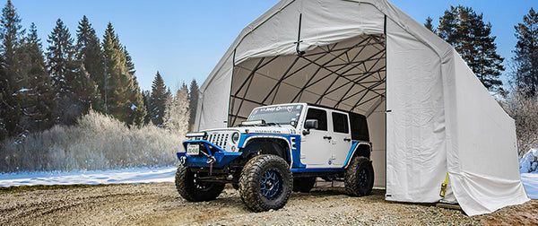 Peaked Commercial Storage Shelters - Grizzly Shelter Ltd.