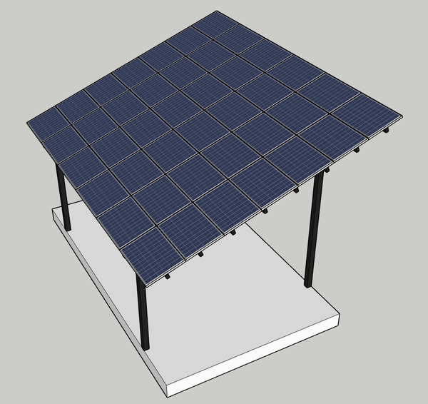 Solar Panel Array Carport Home Installation