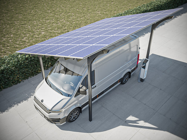 Solar Panels On Carport - Kootenay Steel Carport from Grizzly Shelter Ltd 