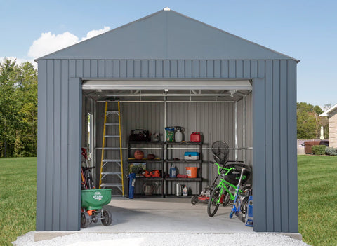 Steel Garage with Rollup Door for Car or Workshop