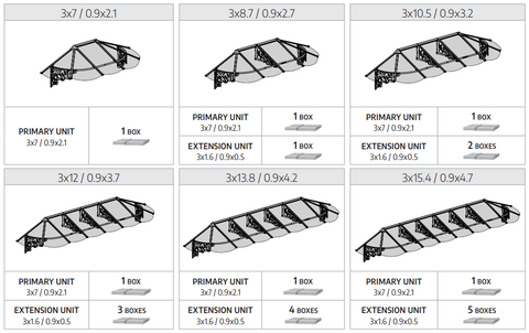 Lily Awning Sizes