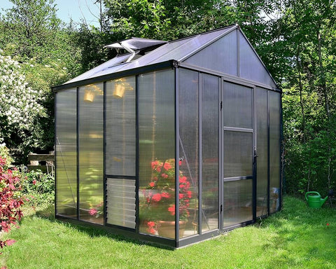 Premium 8x12 Polycarbonate Greenhouse Hothouse by Grizzly Shelter Ltd.